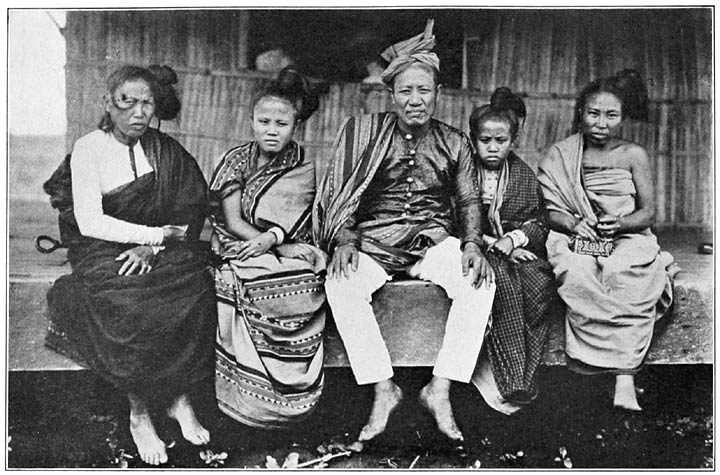 A Moro Chief with his Wives and Daughter.
