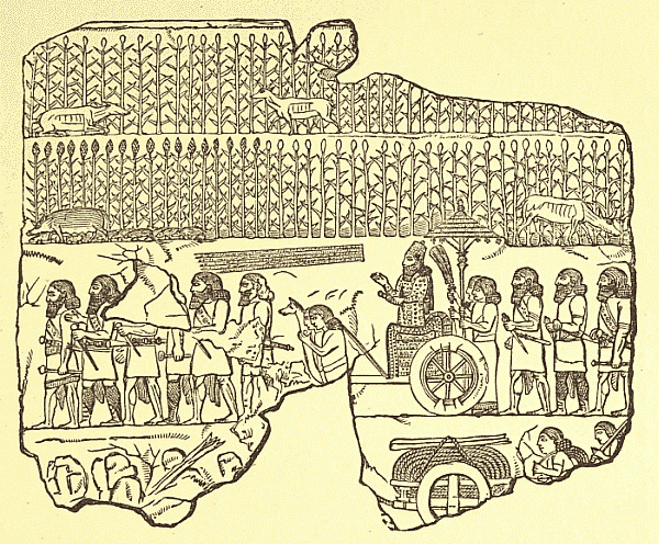Bas-relief of Assyrian King in his Chariot