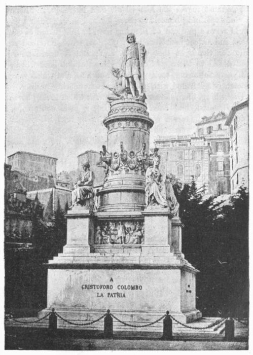 MONUMENT TO COLUMBUS ERECTED AT GENOA, 1862.