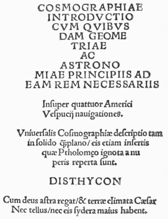 TITLE OF THE COSMOGRAPHI INTRODUCTIO.