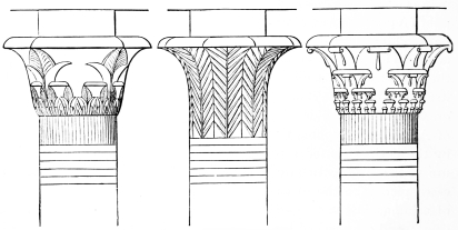 Fig. 15.—Capitals from Edfou.