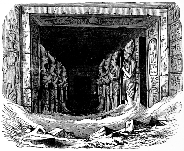 Fig. 25.—Hall of the Rock-cut Temple of Abou-Simbel.