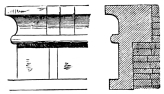 Fig. 46.—Cornice of the Temple Substructure at
Corsabad.