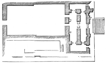 Fig. 49.—Plan of the Palace of Esar-haddon at Nimrud.