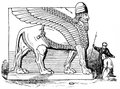 Fig. 66.—Winged Lion from Nimrud. (British Museum.)