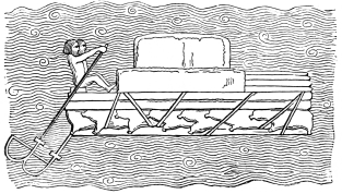 Fig. 74.—Transport of Stone. Relief from Coyundjic.