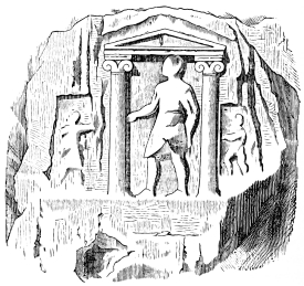 Fig. 99.—Rock-cut Relief of Mashnaka.