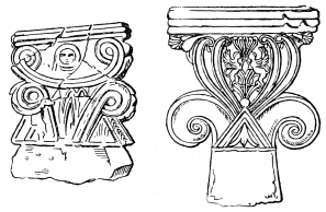 Fig. 107.—Cyprian Pilaster Capitals.