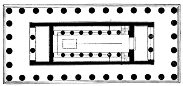Fig. 156.—Plan of the Temple of Zeus at Olympia.