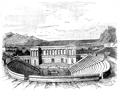 Fig. 186.—Restored View of the Theatre of Segesta.