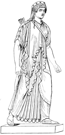 Fig. 199.—Archaistic Artemis from Pompeii.