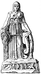 Fig. 204.—Statuette of the Athene Parthenos, Athens.