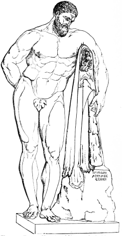 Fig. 231.—Farnese Hercules of Glycon. (In the Museum of
Naples.)