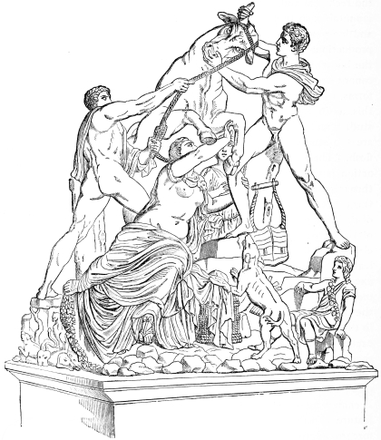Fig. 238.—The Farnese Bull of Apollonios and Tauriscos.
(In Naples.)
