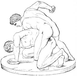 Fig. 239.—The Wrestlers. (In the Uffizi, Florence.)