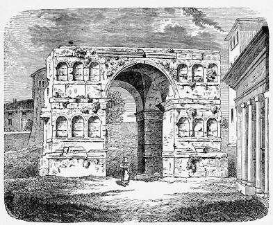 Fig. 263.—Janus Quadrifrons in the Forum Boarium.