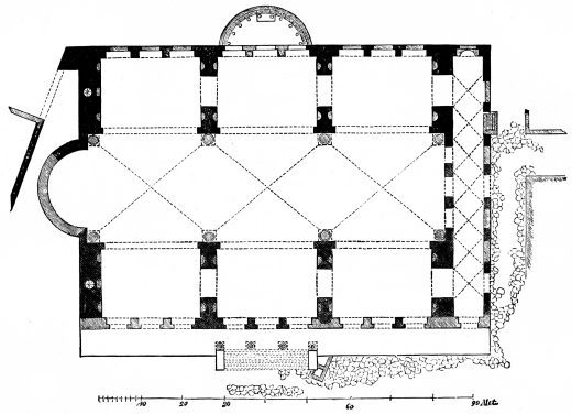 Fig. 289.—Plan of the Basilica of Maxentius.