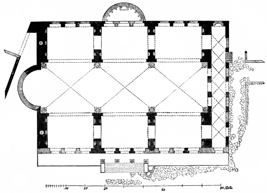 Fig. 289.&mdash;Plan of the Basilica of Maxentius.