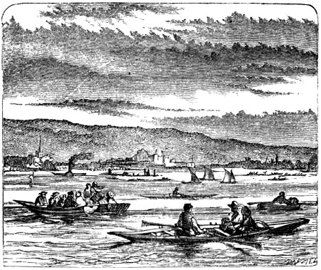 Rowing scene