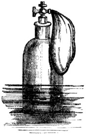 Inhaler and bottle for nitrous oxide