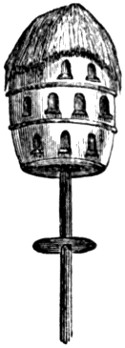 Dove-cote made from wine-cask