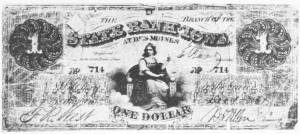 SAMPLES OF CURRENCY USED IN PIONEER DAYS The lower two
signed by John Weare, President