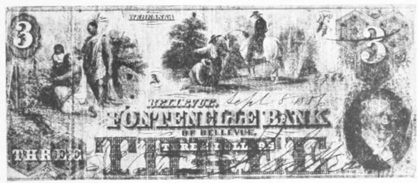 SAMPLES OF CURRENCY USED IN PIONEER DAYS The lower two
signed by John Weare, President