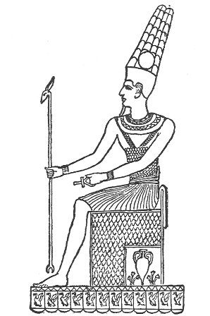 AMMON-RA, THE GREAT GOD OF
THEBES.