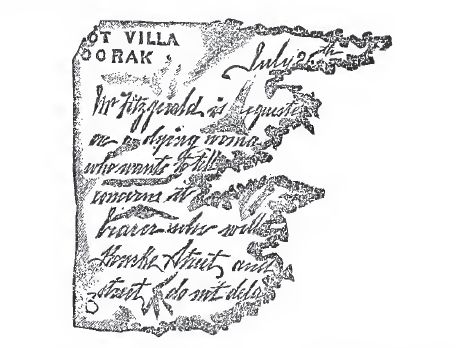 Facsimile of the letter