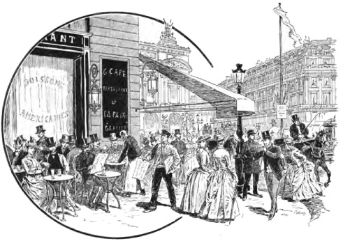 ON THE BOULEVARDS&mdash;CORNER OF PLACE DE L’OPÉRA.