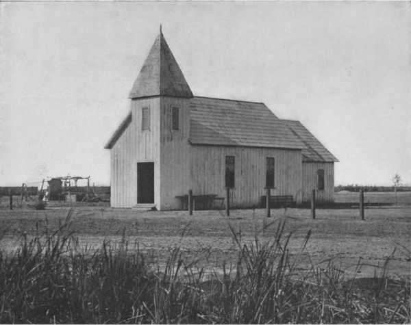 IMPERIAL CHURCH—FIRST WOODEN BUILDING IN LOWER COLORADO
DESERT 