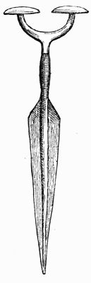 Dagger bronze handle