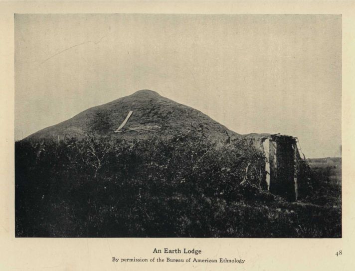 An Earth Lodge. By permission of the Bureau of American Ethnology