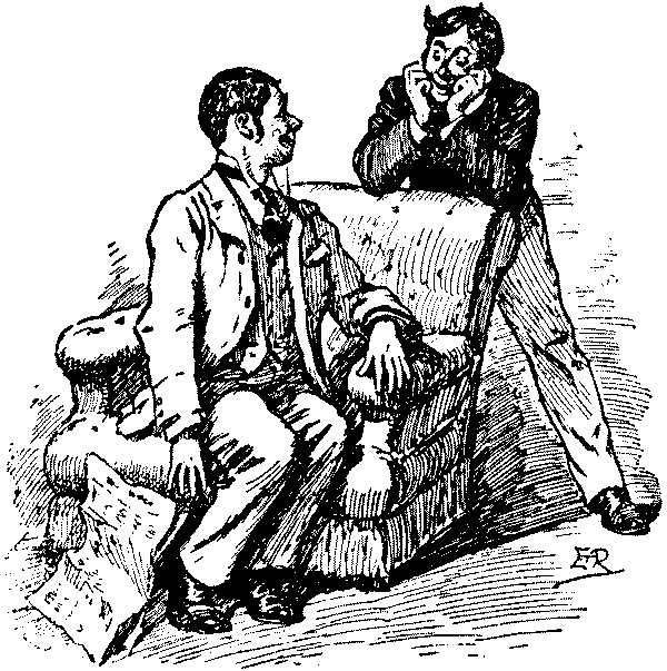 Two people talking.