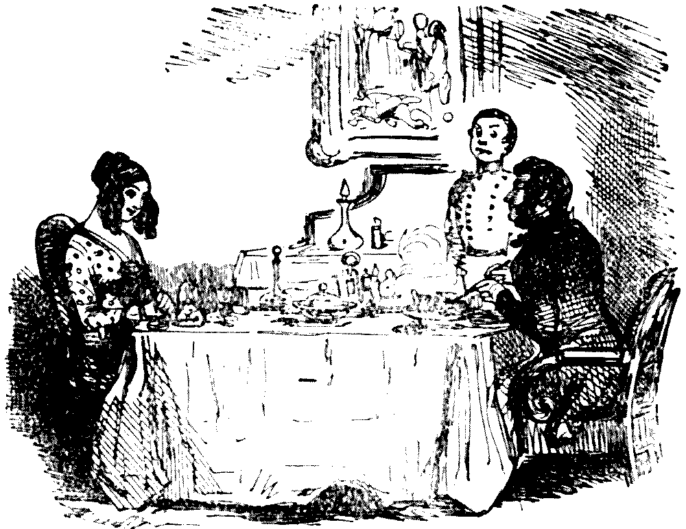 Man and woman dining.