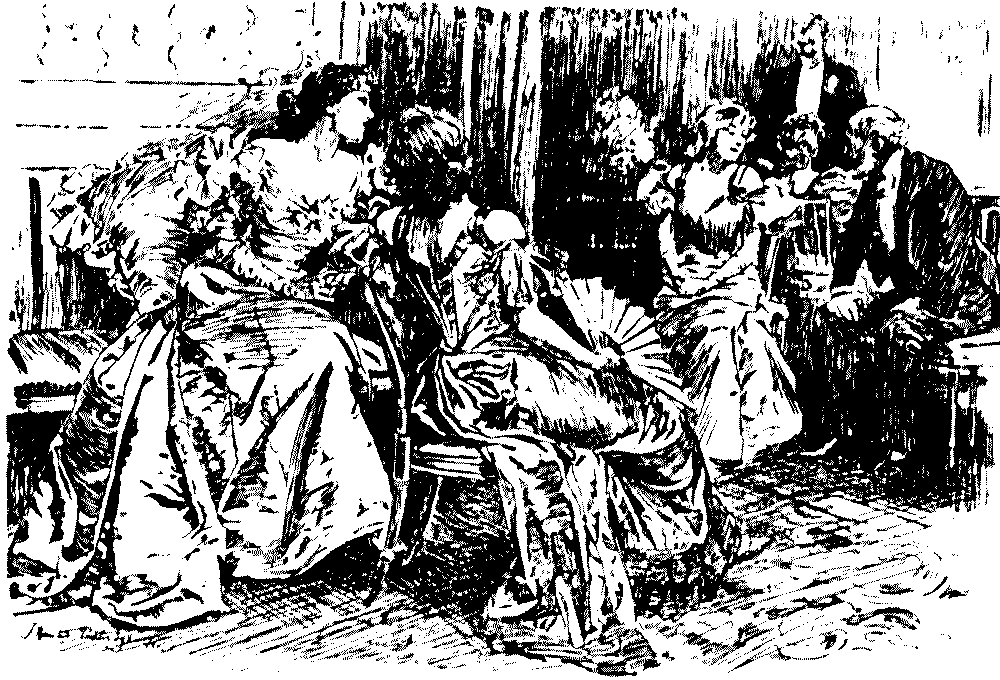 Women discussing couple