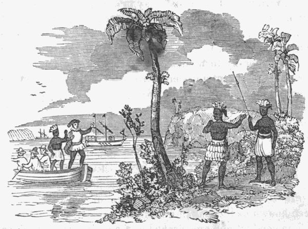 Interview of Columbus with the Natives of Cuba.