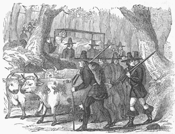 The Settlers emigrating to Connecticut.