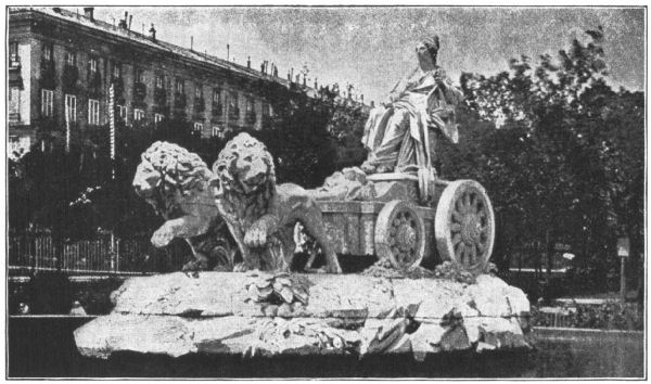 Cybele in her chariot, drawn by two lions
