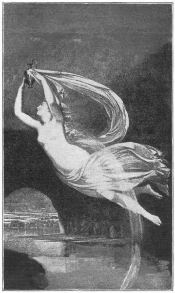 Iris flying, and carrying a jug