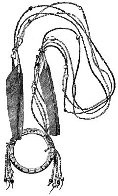 Fig.
436.—Four-strand medicine cord (Apache).