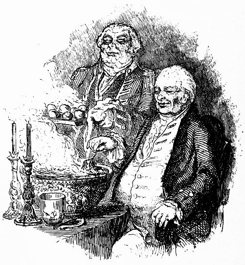 Men at a steaming bowl