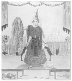 Reproduction of pastel portrait of Phillippe. Only known
likeness of the conjurer in existence. Made for him by a Vienna artist.
Original now in the Harry Houdini Collection.