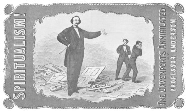 Cover design of Anderson’s book, exposing the Davenport
Brothers; now a very rare book. From the Harry Houdini Collection.