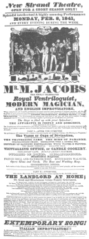 Jacobs poster, featuring “The Travelling Card.” From the
Harry Houdini Collection.