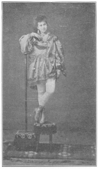 Mrs. Leona A. Anderson, daughter-in-law of John Henry
Anderson, as she appeared with him in the suspension trick about 1868.
From the Harry Houdini Collection.