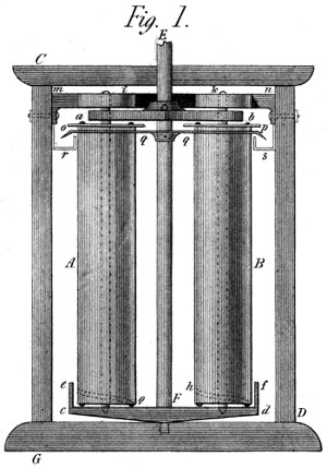 Helico-centrifugal machine (elevation)
