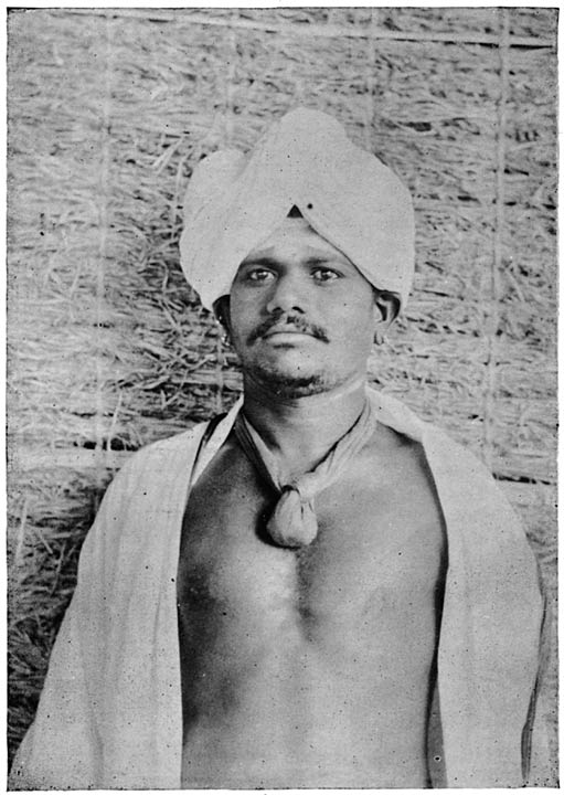 Linga Banajiga with lingam on chest.