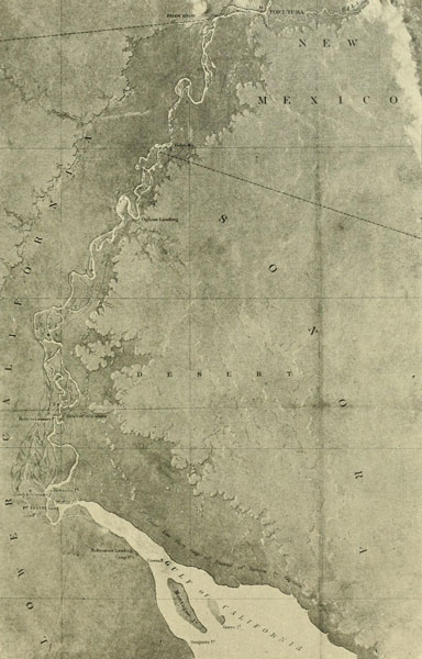 Part of Map No. 1,
by Lieut. J.C. Ives, 1858.
