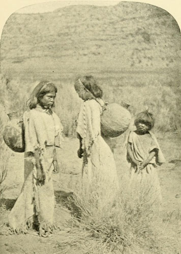 Pai Ute Girls,
Southern Utah, Carrying Water.